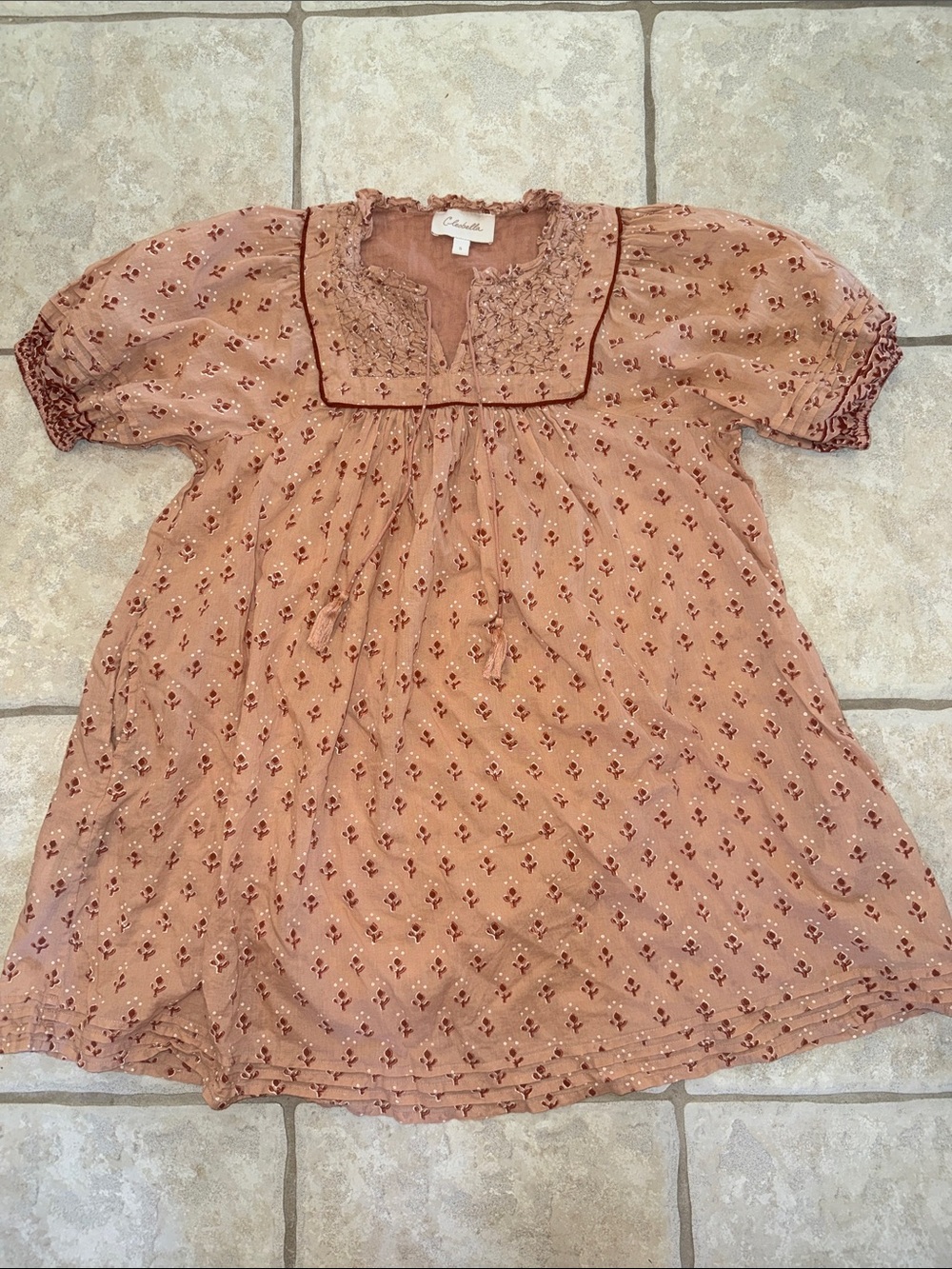 Cleobella Dusty Rose Floral Mini Dress